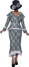<b>Ladies Skirt Suit by GMI</b><br>Black-White-White, White-Pink, White-Citrus<br>Sizes 8 to 26W<br>Style G4652 <b>Ladies Skirt Suit by GMI</b><br>Black-White-White, White-Pink, White-Citrus<br>Sizes 8 to 26W<br>Style G4652