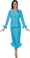 <b>Ladies Skirt Suit by GMI</b><br>Turquoise, Lilac, White, Citrus<br>Sizes 8 to 26W<br>Style G4693 <b>Ladies Skirt Suit by GMI</b><br>Turquoise, Lilac, White, Citrus<br>Sizes 8 to 26W<br>Style G4693