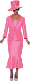 <b>Ladies Skirt Suit by GMI</b><br>Pink, Navy, Silver, White<br>Sizes 8 to 26W<br>Style G4643 <b>Ladies Skirt Suit by GMI</b><br>Pink, Navy, Silver, White<br>Sizes 8 to 26W<br>Style G4643