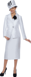 <b>Ladies Skirt Suit by GMI</b><br>White-White, Black-White, Citrus, Purple<br>Sizes 8 to 26W<br>Style G4662 <b>Ladies Skirt Suit by GMI</b><br>White-White, Black-White, Citrus, Purple<br>Sizes 8 to 26W<br>Style G4662