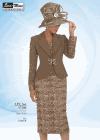 <b>Ladies Skirt  Suit by Benmarc</b><br>Coco Print<br>Sizes 12-24<br>Style 47406