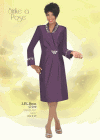 <b>Ladies Skirt  Suit by Benmarc</b><br>Eggplant-Navy<br>Sizes 8-20<br>Style 47419