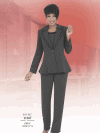 Career Pant Suit by Benmarc</b><br>Grey<br>Sizes 8-24<br>Style 11167