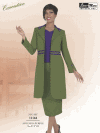 Career Skirt Suit by Benmarc</b><br>Avocado-Purple<br>Sizes 12-24<br>Style 11144