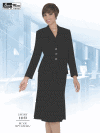 Career Skirt Suit by Benmarc</b><br>Black<br>Sizes 14W-24W<br>Style 11173