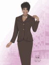 Career Skirt Suit by Benmarc</b><br>Chocolate<br>Sizes 12-30<br>Style 11148