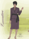 <b>Career Skirt Suit by Benmarc</b><br>Mulberry-Black<br>Sizes 12-24<br>Style 11145