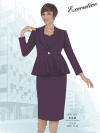 Career Skirt Suit by Benmarc</b><br>Plum<br>Sizes 12-24<br>Style 11141