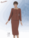 Career Skirt Suit by Benmarc</b><br>Rust<br>Sizes 8-20<br>Style 11143