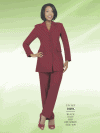 <b>Career Pant Suit by Benmarc</b><br>Black, Navy, Red, Off-White<br><br>Sizes 4-30<br>Style 10496